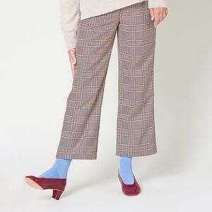 No. 6 brown oxford plaid pant trouser tuesday store la garconne S